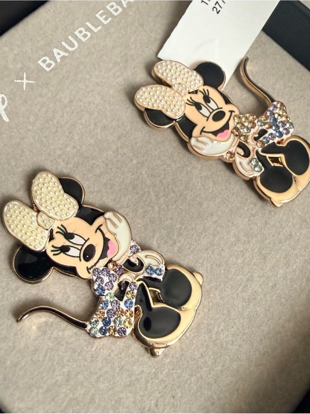 Disney x BaubleBar Minnie Mouse earrings